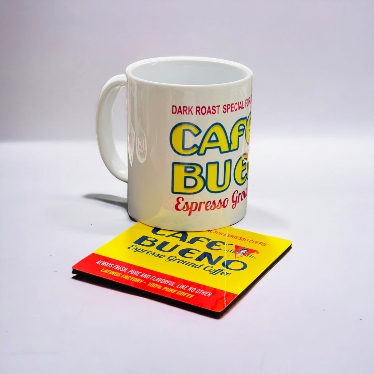 Cafe Bueno Mug & Coaster – LatinosFactory