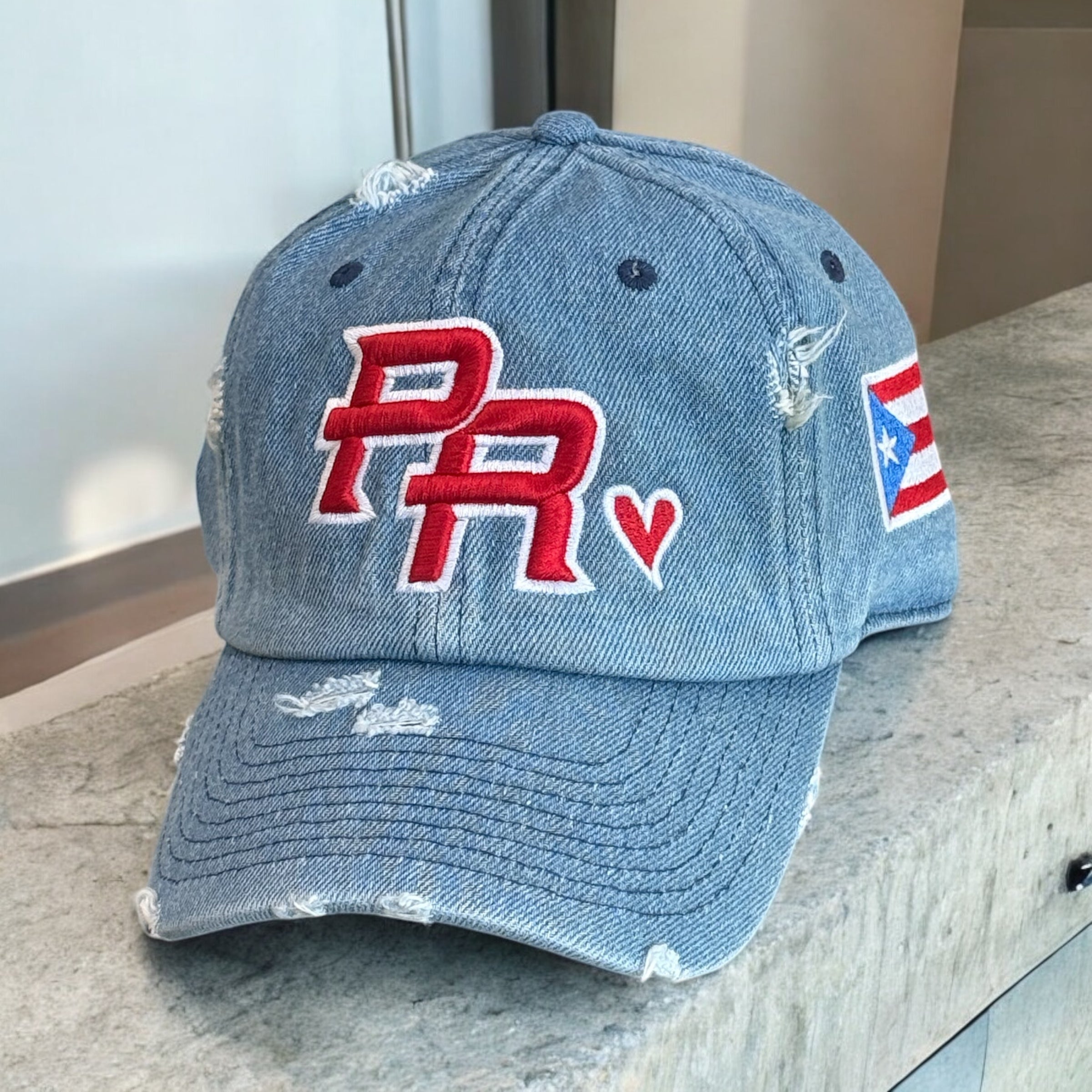 PR Distressed Dad Hat
