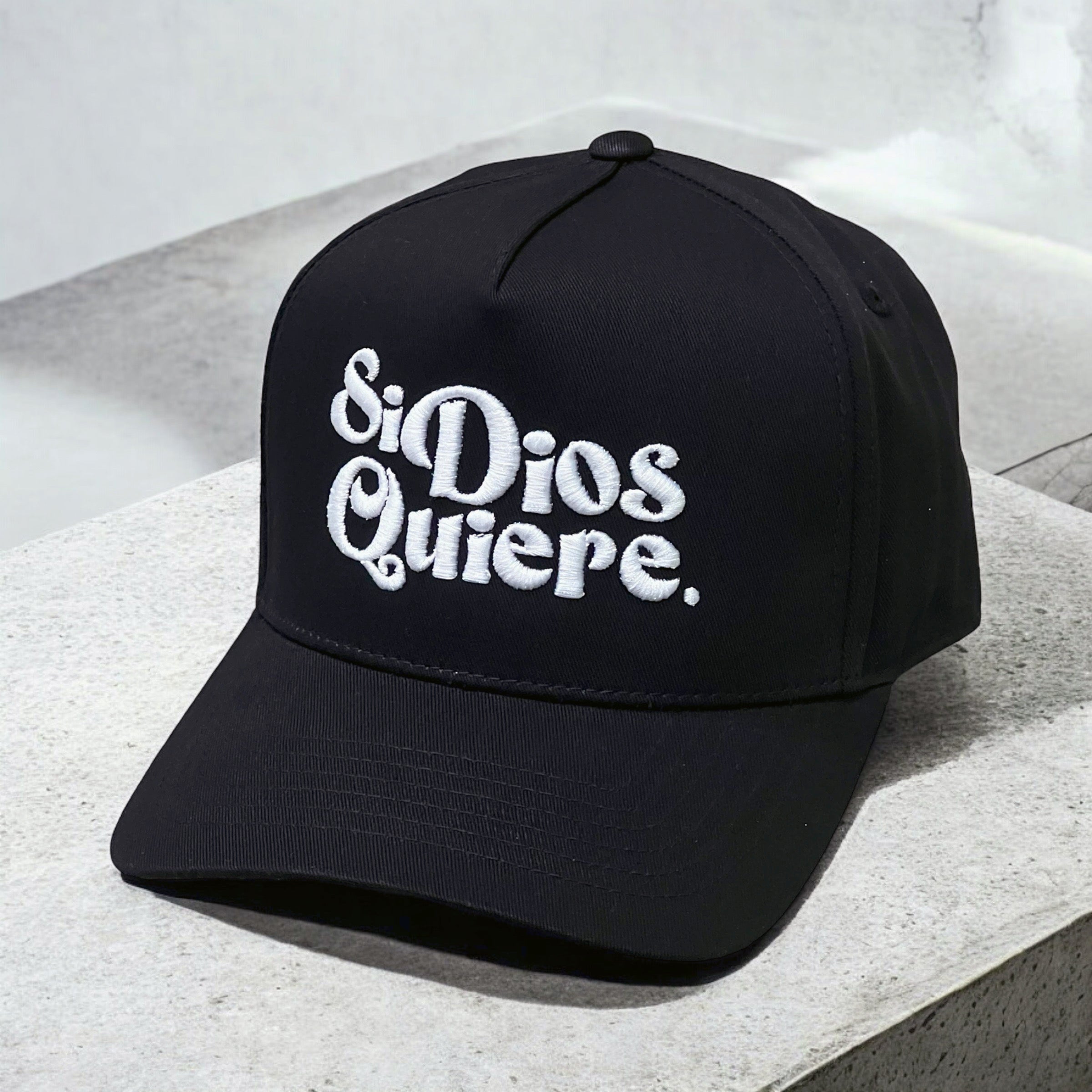 Si Dios Quiere 5 Panel Snapback Hat