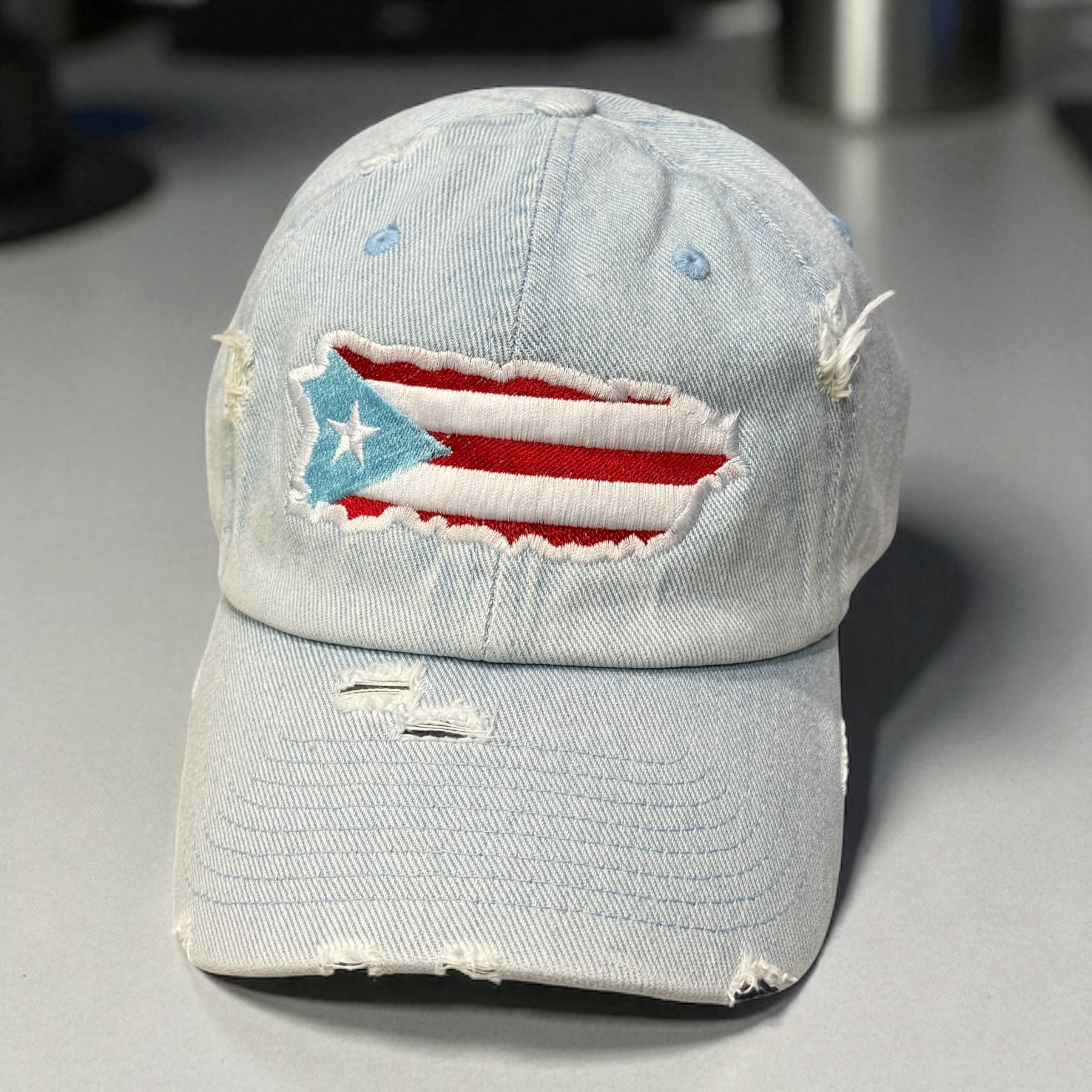 Baby Blue Puerto Rican Island Flag Dad Hat