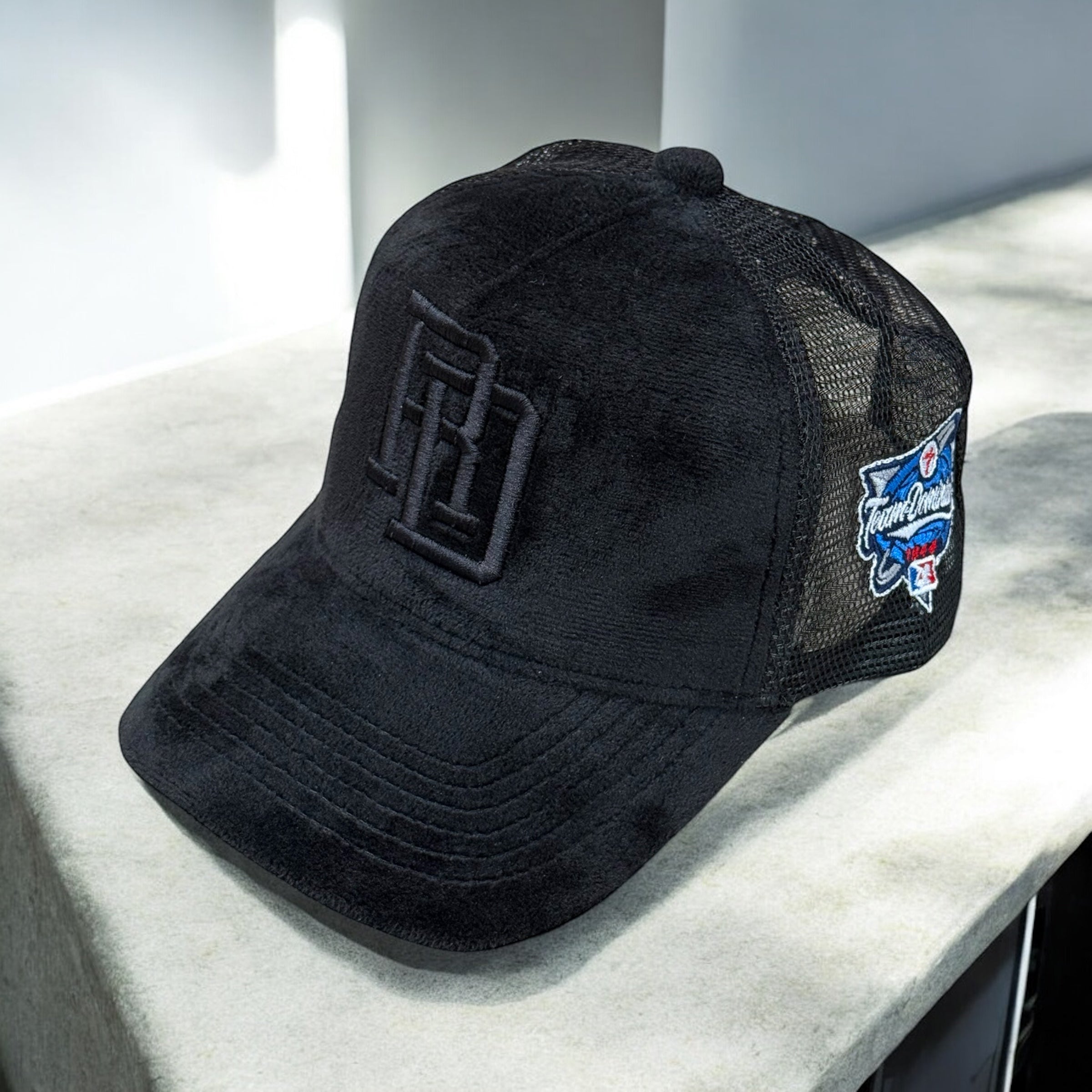 Suede Dominican Republic Patch Trucker