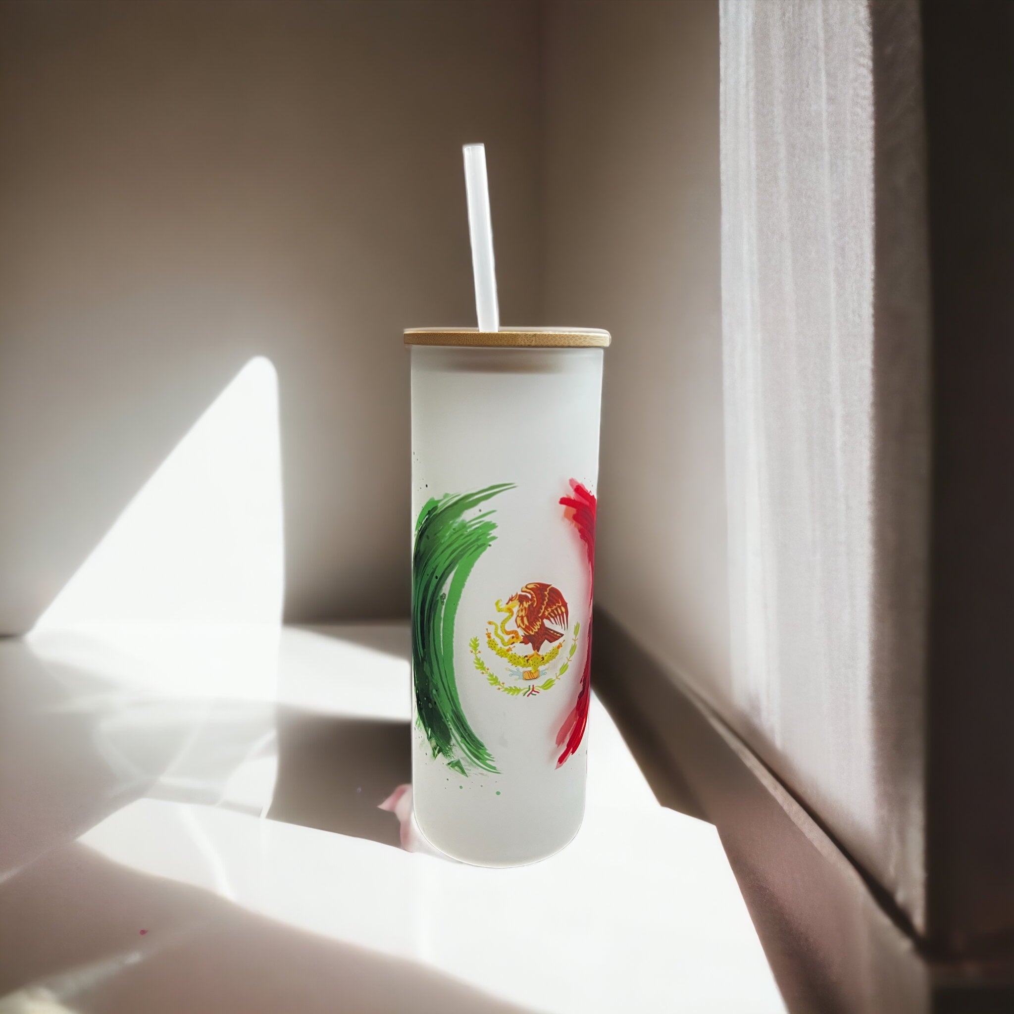 Mexico Frosted Glass Tumbler