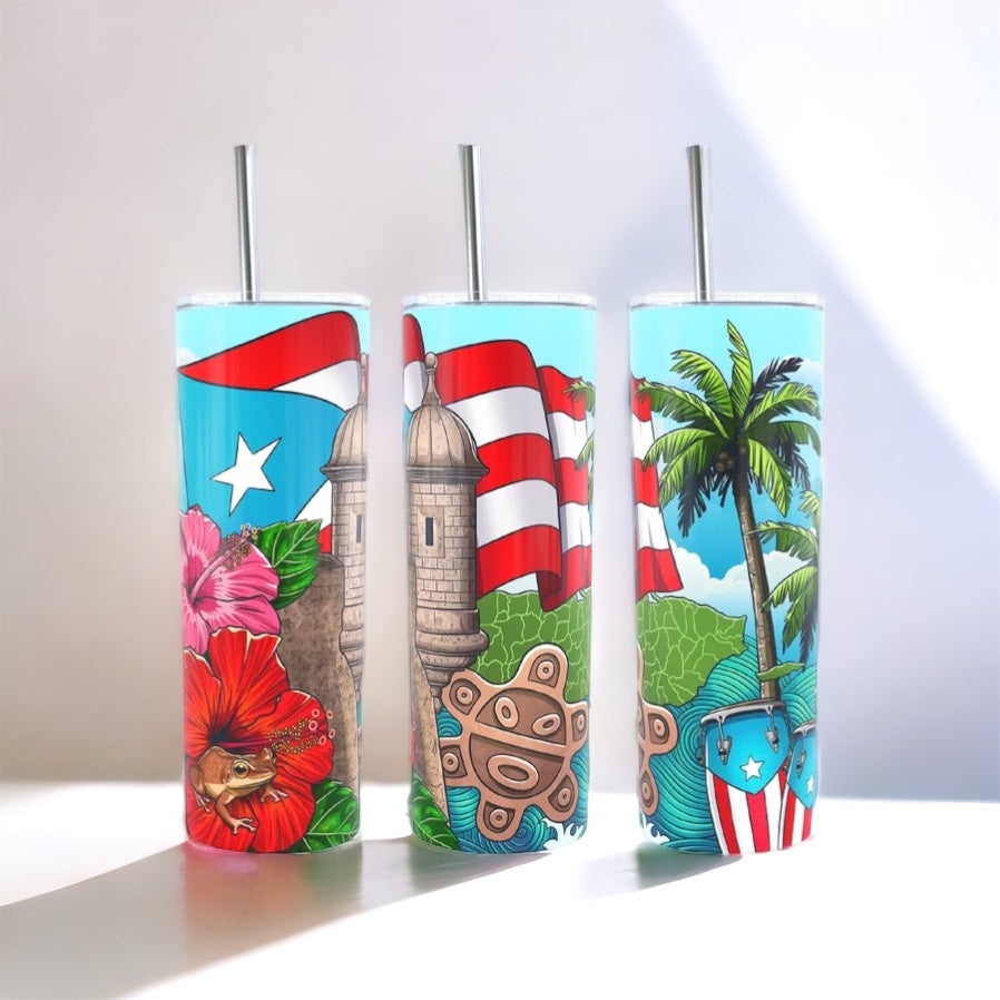 Mi Isla 20 OZ Puerto Rico Metal Tumbler