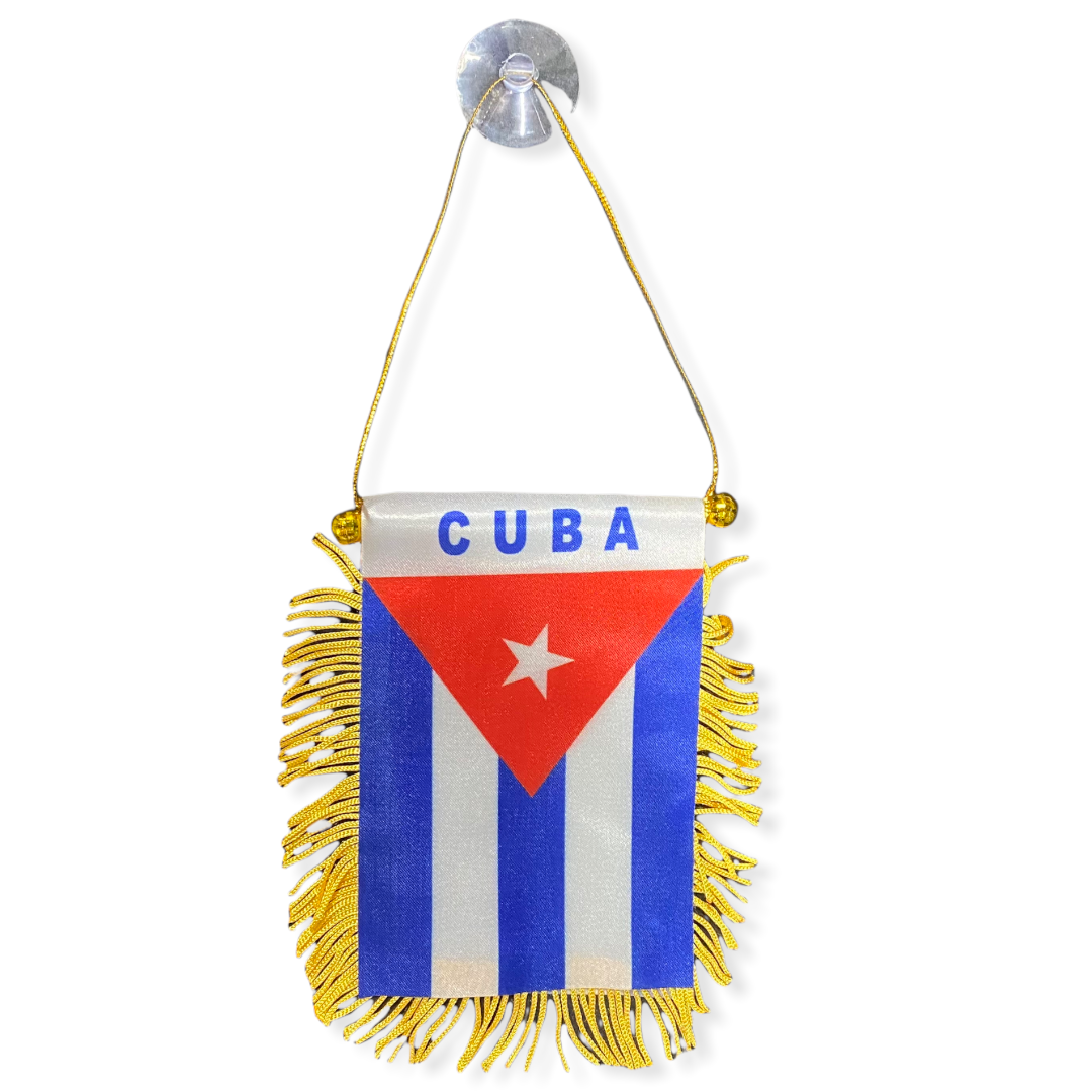 Cuba Car Flag