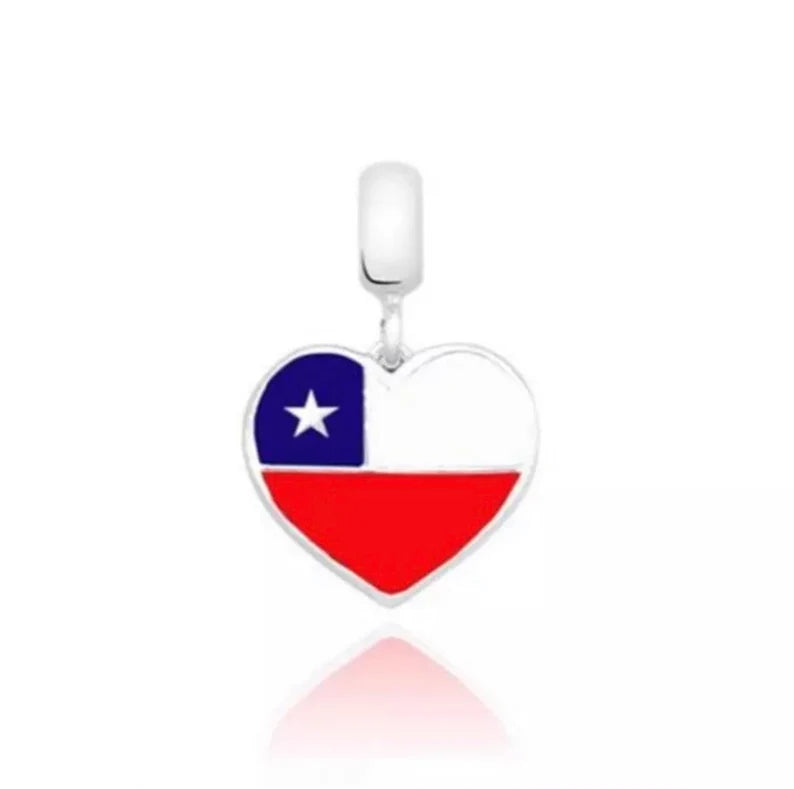 Chile 925 Sterling Silver Bracelet Charm