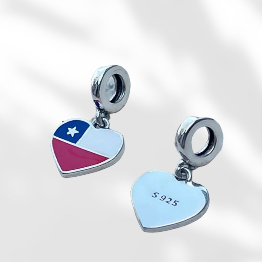 Chile 925 Sterling Silver Bracelet Charm