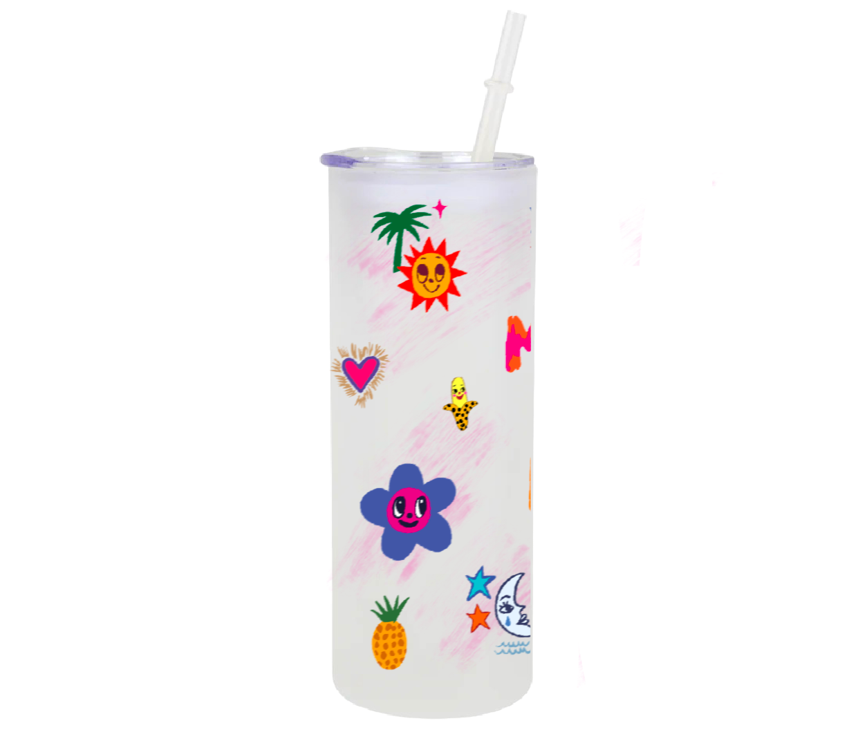 25 OZ Mañana Bonito Frosted Glass Tumbler