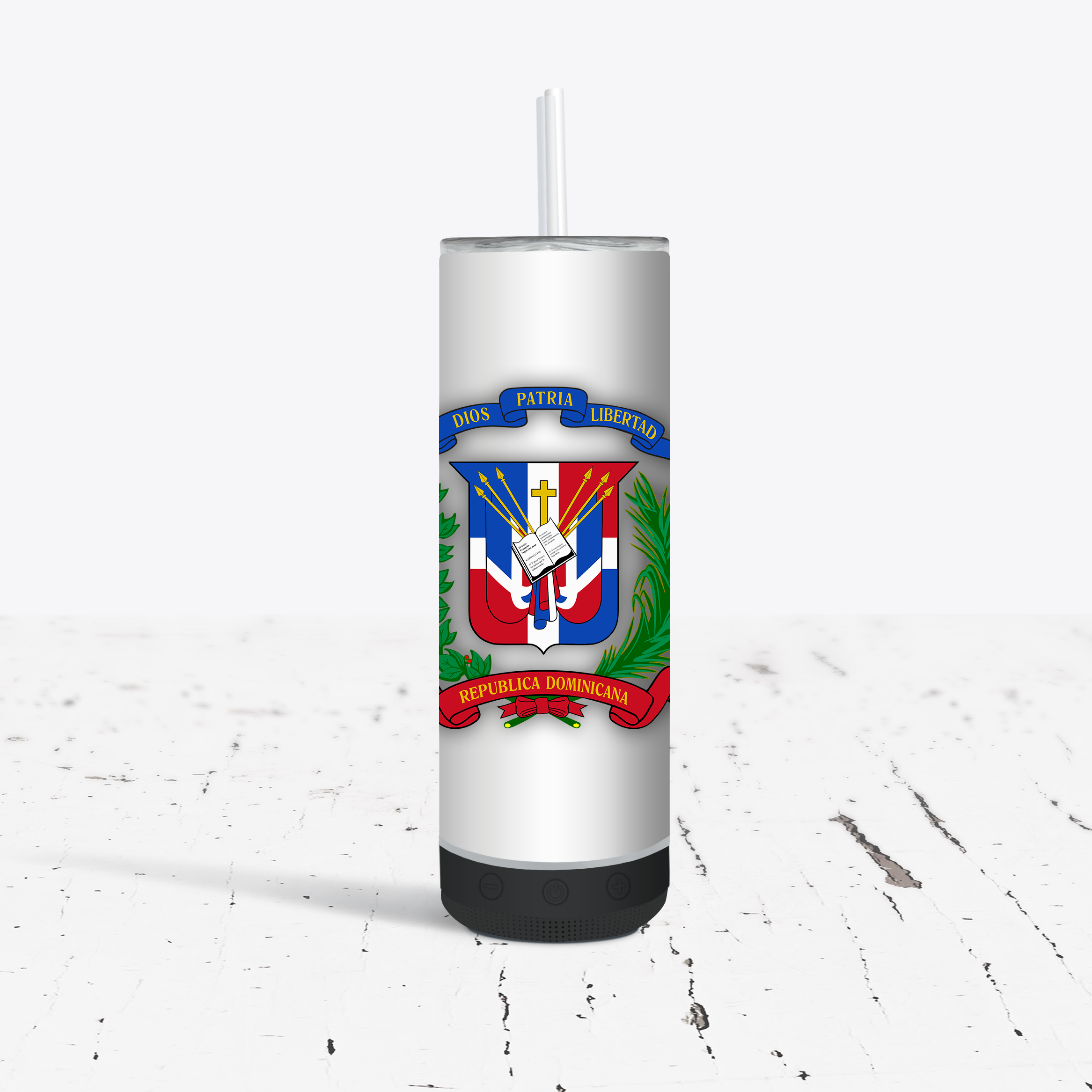 Escudo Dominicano 20oz Bluetooth Speaker Tumbler