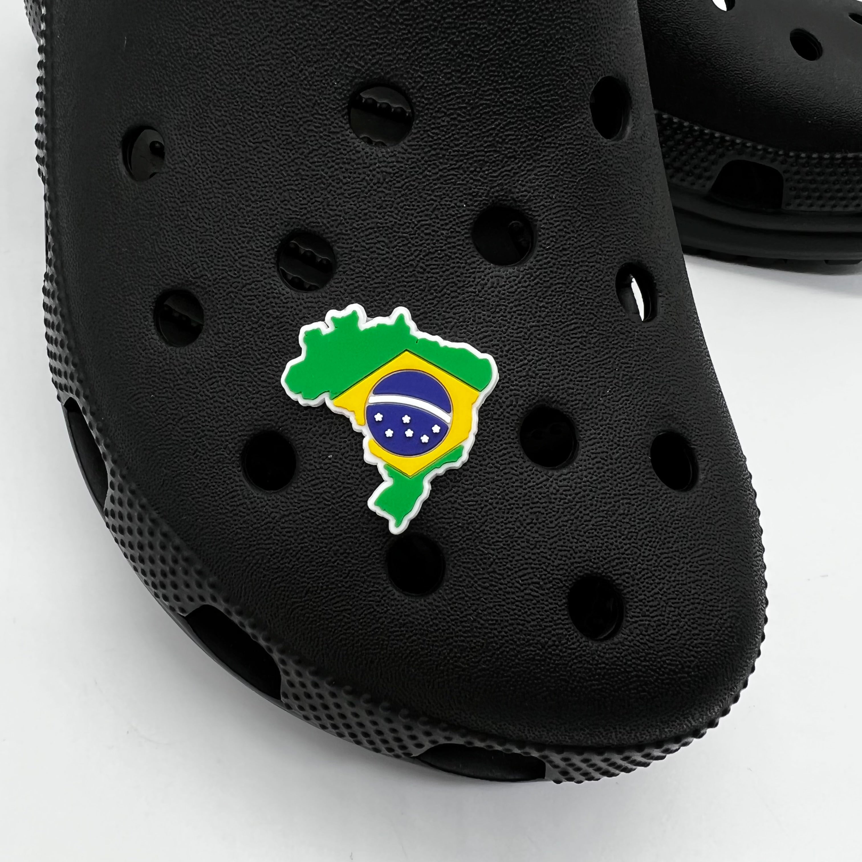 Brazil Map Flag Croc Charm