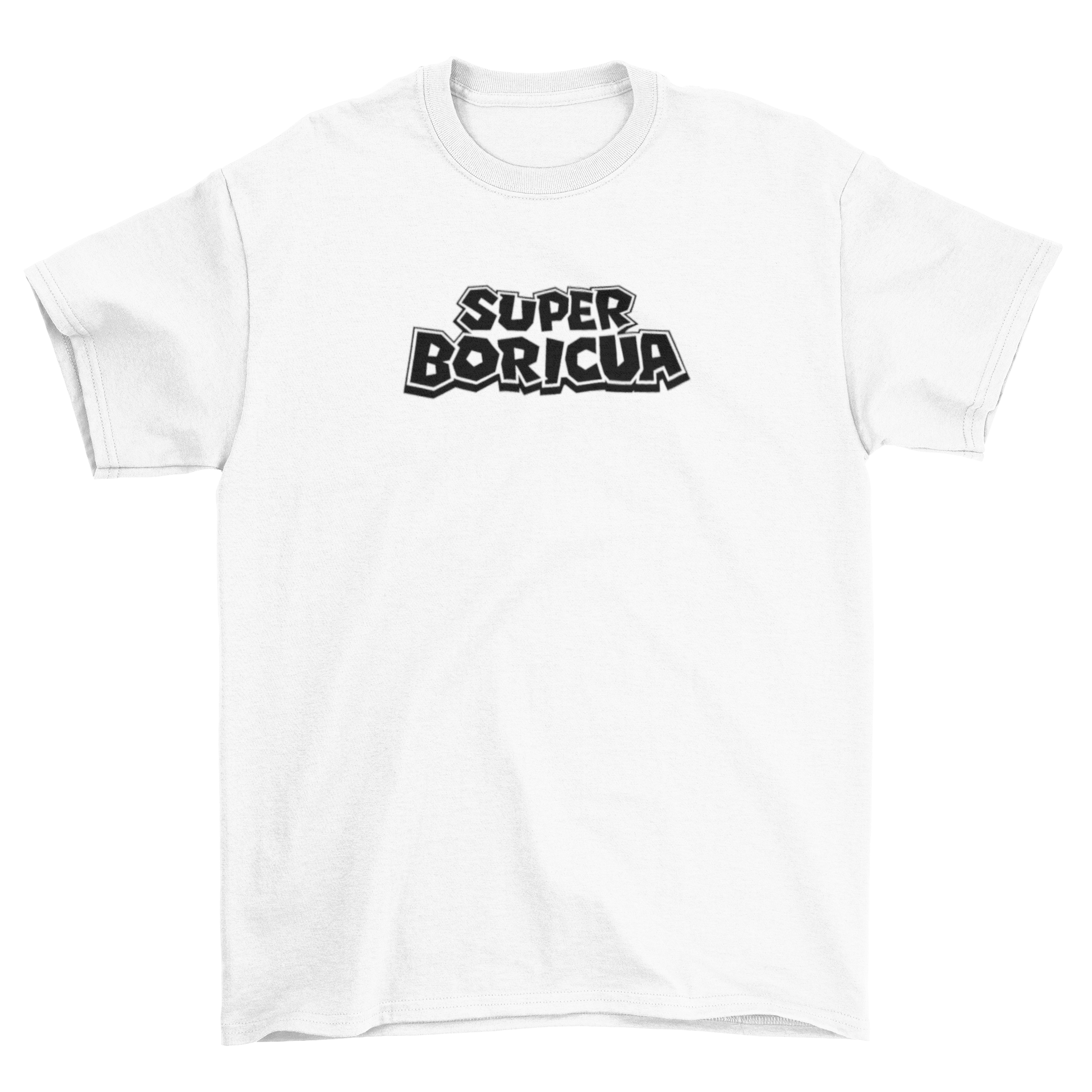 Super Boricua Black & White Shirt