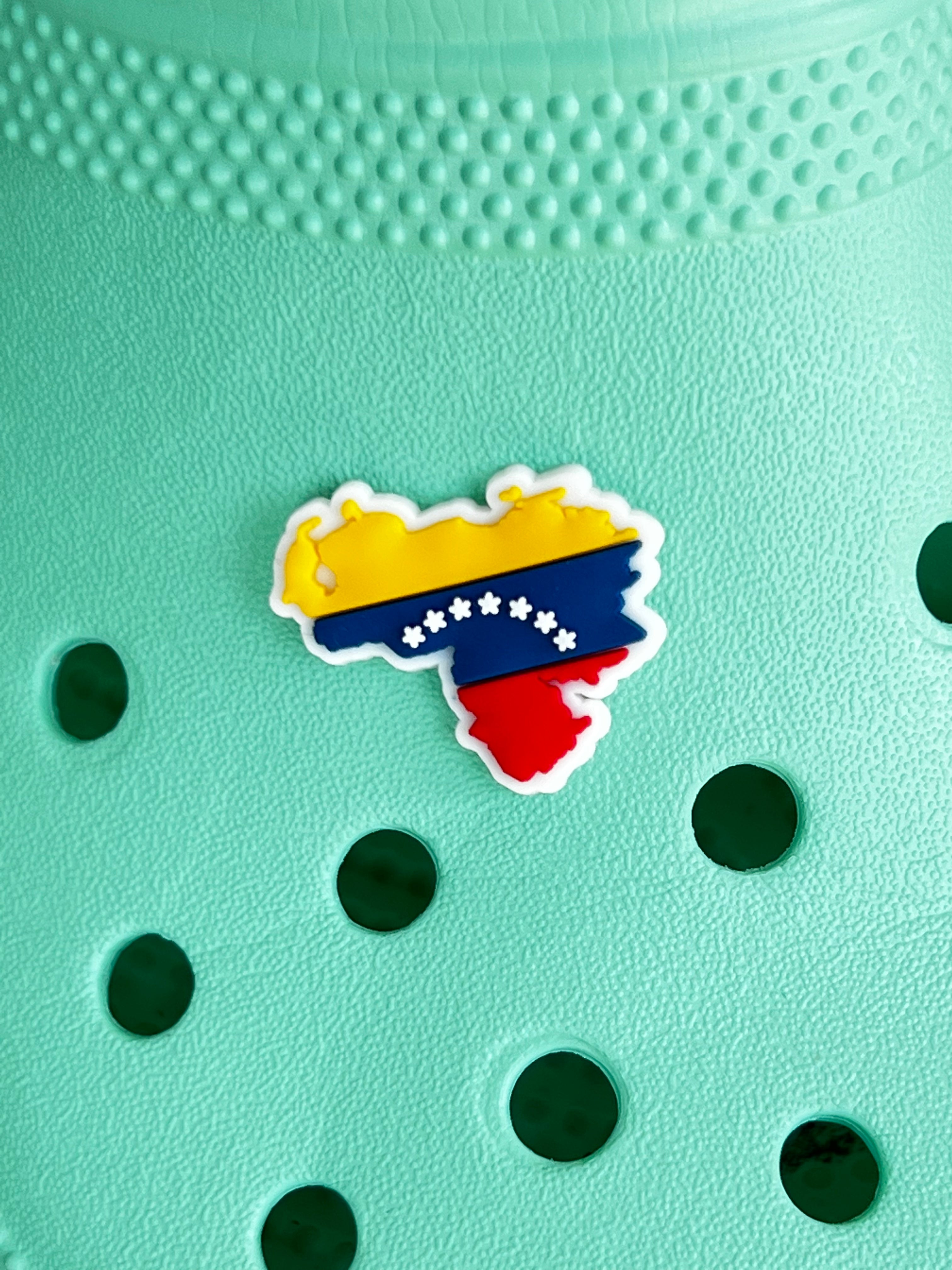 Venezuela Map Croc Charm