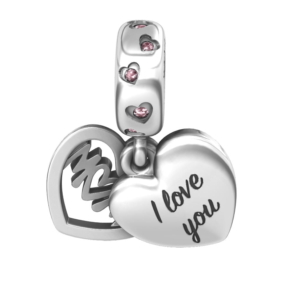 Mom 925 Sterling Silver Bracelet Charm