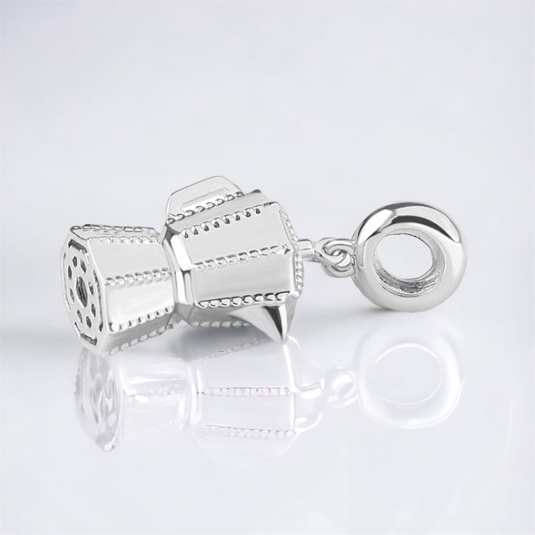 Cafetera 925 Sterling Silver Greca Bracelet Charm