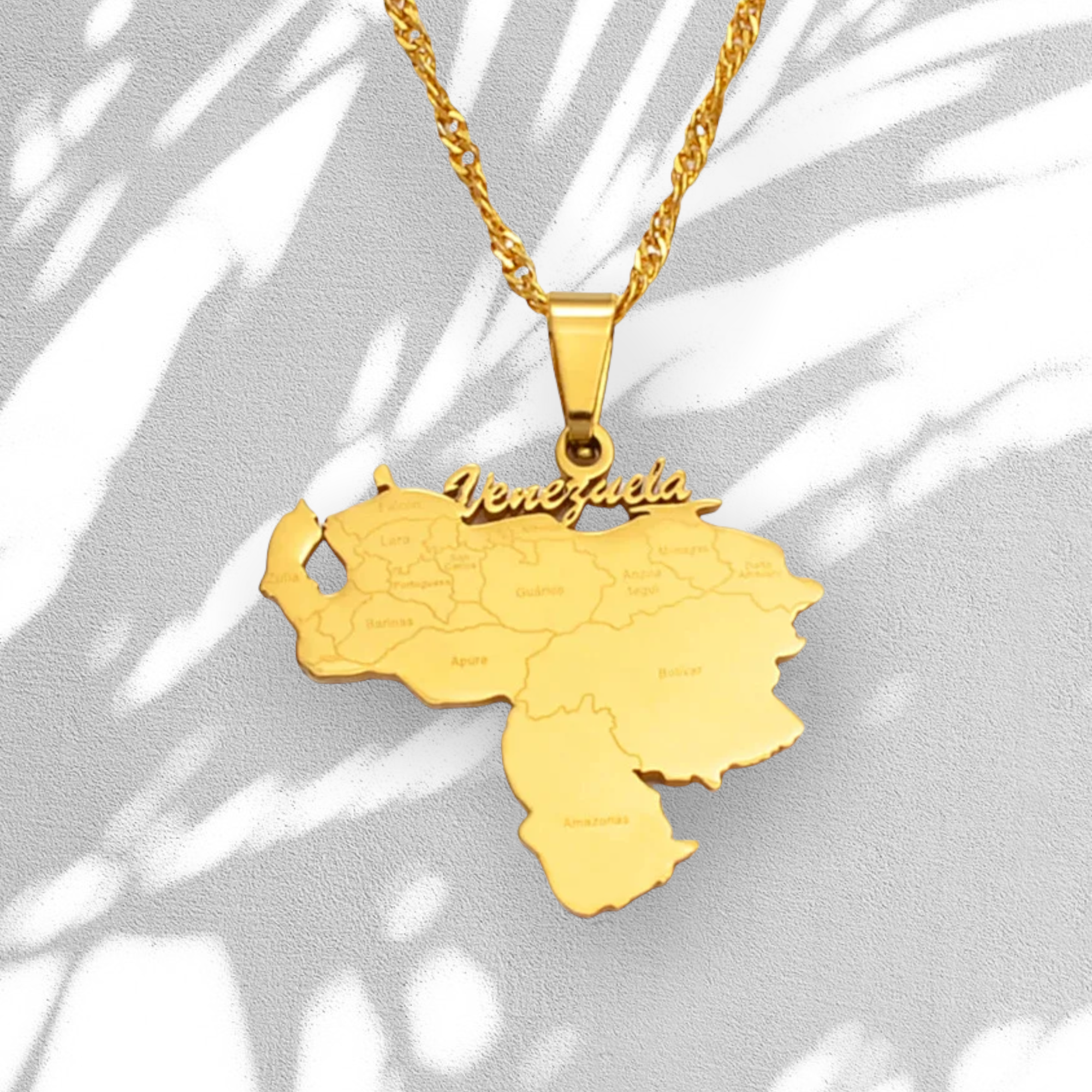 Venezuela Map Necklace