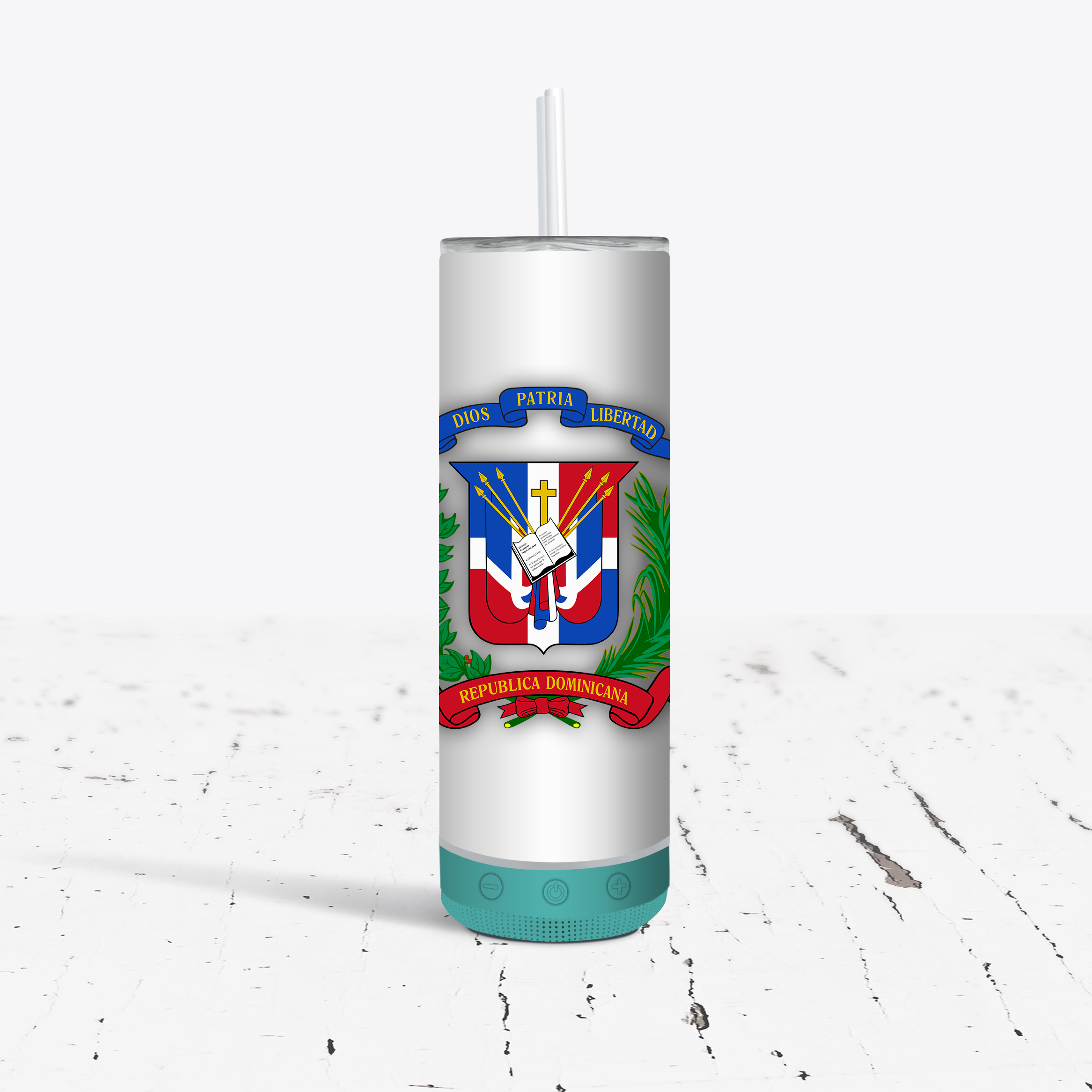 Escudo Dominicano 20oz Bluetooth Speaker Tumbler