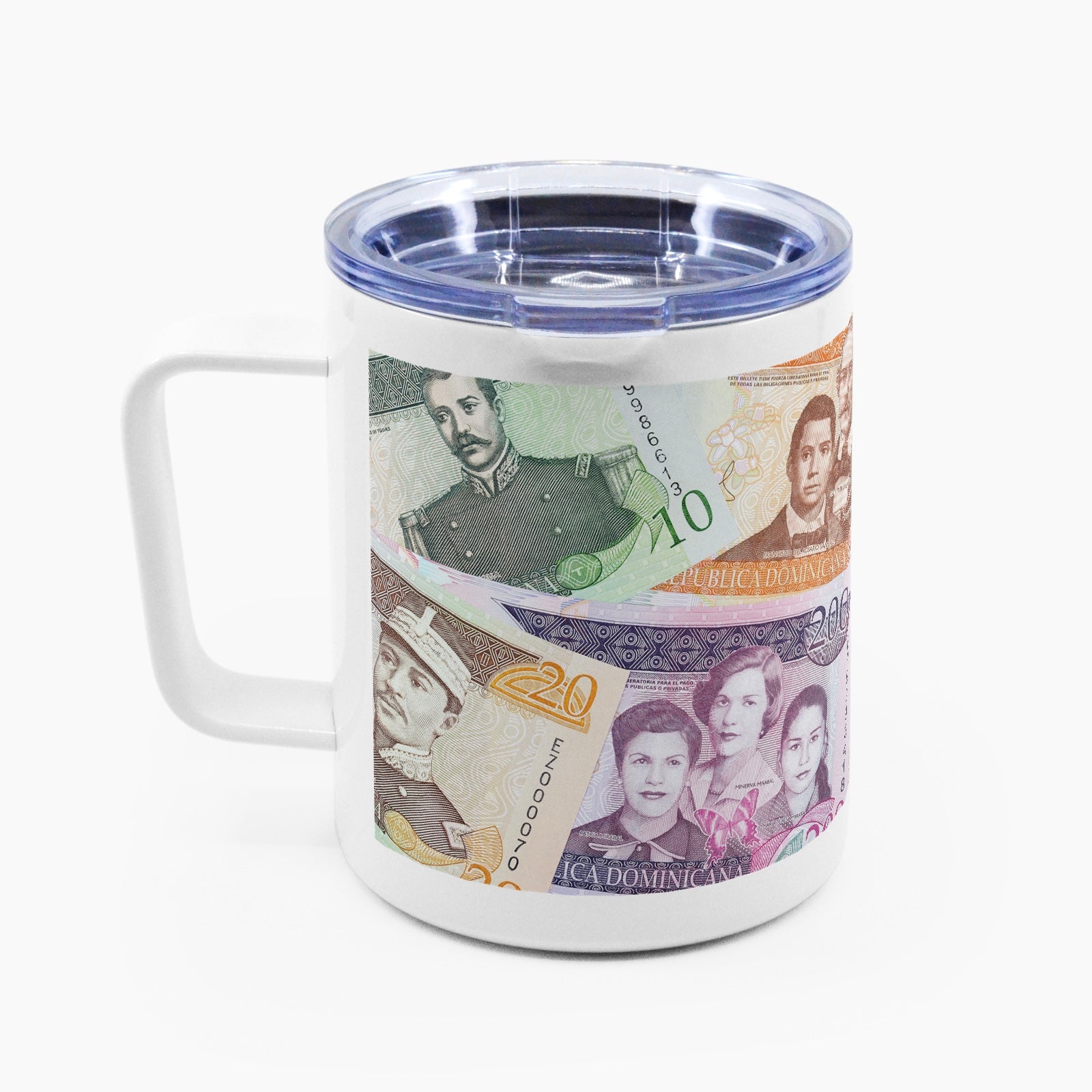 DOP Dominican Pesos Travel Mug 12 Oz