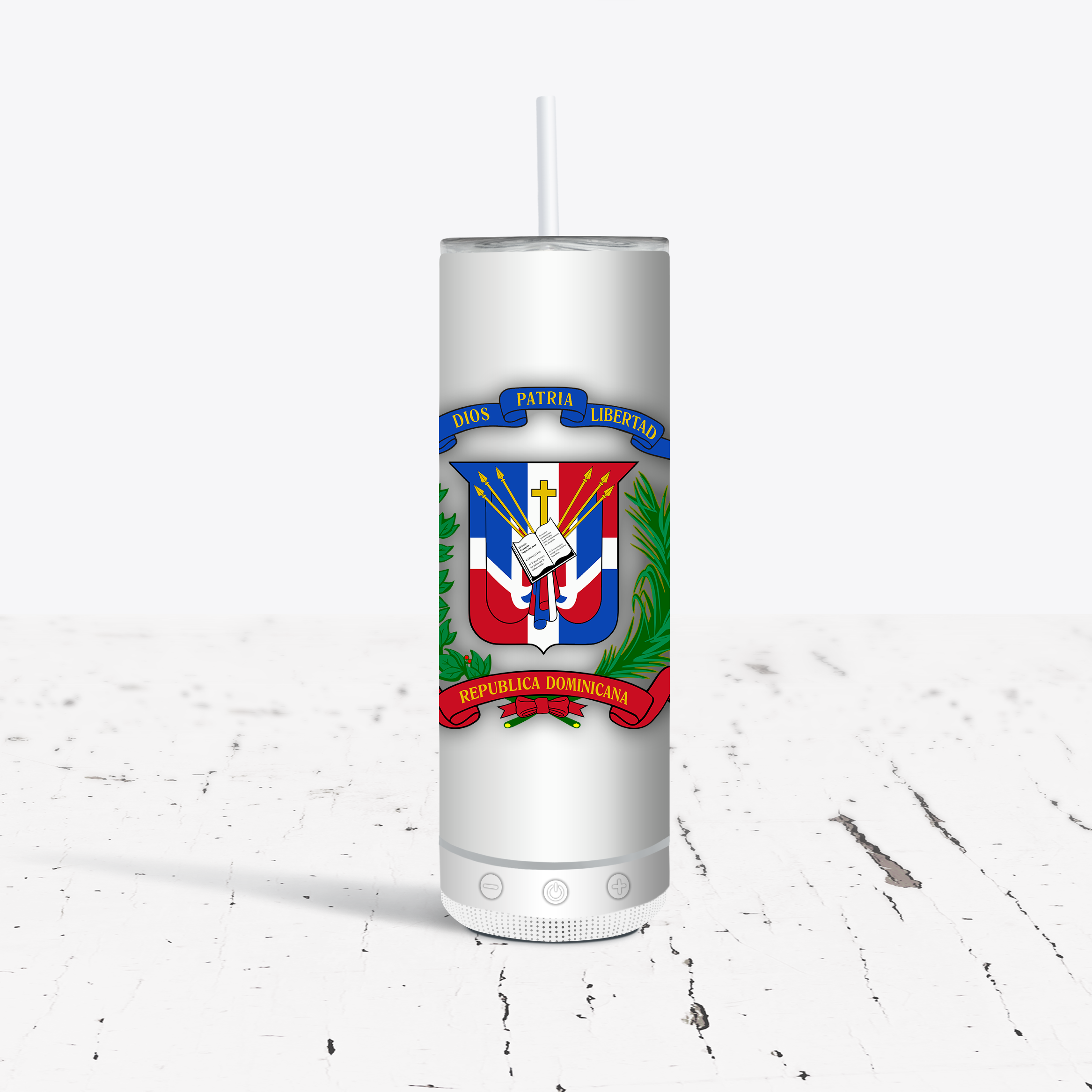 Escudo Dominicano 20oz Bluetooth Speaker Tumbler