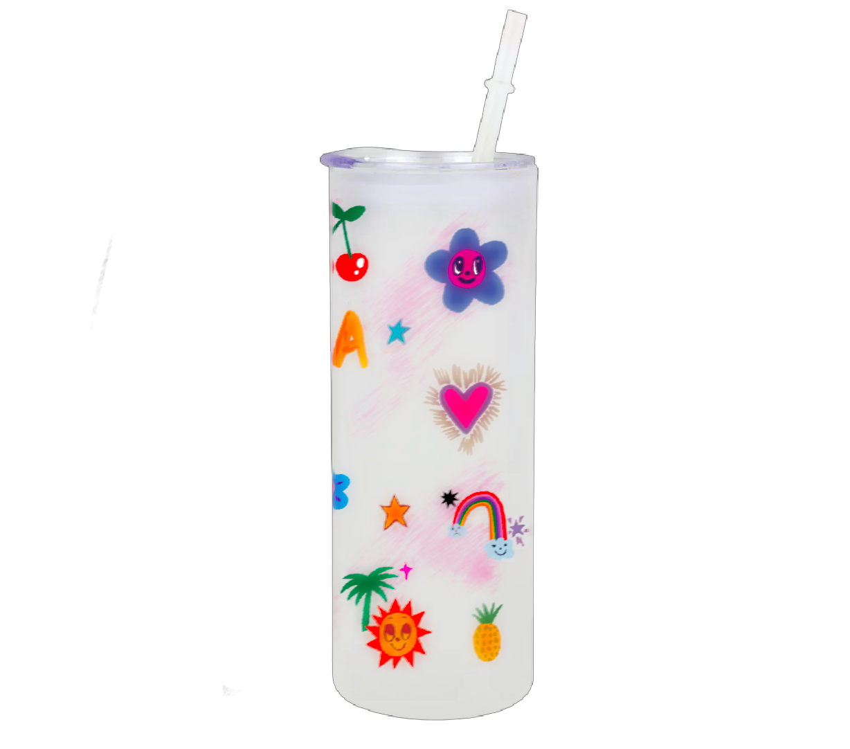 25 OZ Mañana Bonito Frosted Glass Tumbler